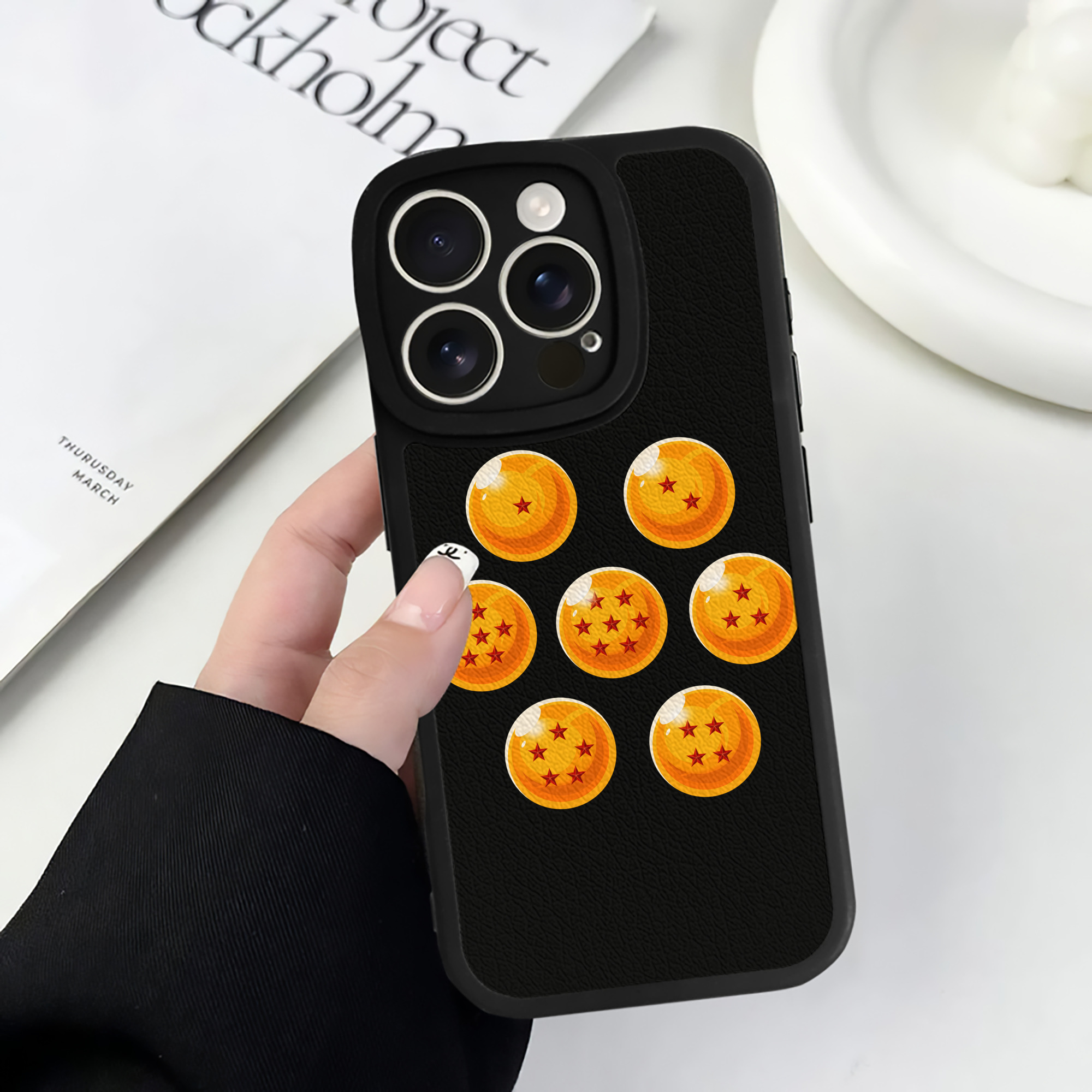 （画像用） ドラゴンボール DRAGON BALL 【iPhone 16シリーズ対応】シリコンスマホケース（レザー調） 材質：シリコン